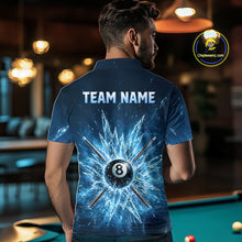 Load image into Gallery viewer, Custom Ice Billard Shirt 8 Ball Billiard Jersey for Men Frozen Pool Shirt Polo &amp; Quarter-Zip BHT33
