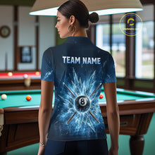 Load image into Gallery viewer, Custom Ice Billard Shirt 8 Ball Billiard Jersey for Women Frozen Pool Shirt Polo &amp; Quarter-Zip BHT33