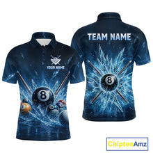Load image into Gallery viewer, Custom Ice Billard Shirt 8 Ball Billiard Jersey for Men Frozen Pool Shirt Polo &amp; Quarter-Zip BHT33