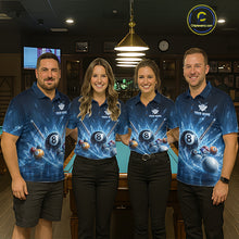 Load image into Gallery viewer, Custom Ice Billard Shirt 8 Ball Billiard Jersey for Men Frozen Pool Shirt Polo &amp; Quarter-Zip BHT33
