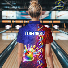 Load image into Gallery viewer, Personalized DNA Bowling Shirt for Women Bowling Team League Polo &amp; 1/4-Zip Bowling Gift QZT854