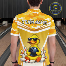 Load image into Gallery viewer, Custom Funny Duck Bowling Shirt Bowling Team Jersey for Men Polo &amp; Quarter-Zip Bowling Outfit QZT1138