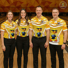 Load image into Gallery viewer, Custom Funny Duck Bowling Shirt Bowling Team Jersey for Men Polo &amp; Quarter-Zip Bowling Outfit QZT1138