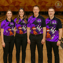 Load image into Gallery viewer, Custom Purple Chicken Bowling Team Jersey Funny Bowling Shirt for Men Polo &amp; Quarter-Zip QZT1139