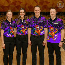 Load image into Gallery viewer, Custom Purple Chicken Bowling Team Shirt Funny Bowling Jersey for Men Polo &amp; Quarter-Zip QZT1140
