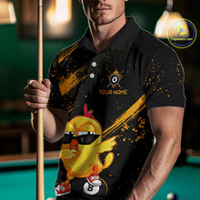 Load image into Gallery viewer, Customized Funny Chicken Billiard  8 Ball Pool Shirts for Men Billiard Jersey for Team Polo &amp; 1/4 Zip BHT4