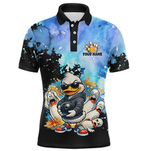 Load image into Gallery viewer, Funny Duck Bowling Team Shirt for Men Custom Bowling League Outfit Polo &amp; 1/4-Zip QZT860