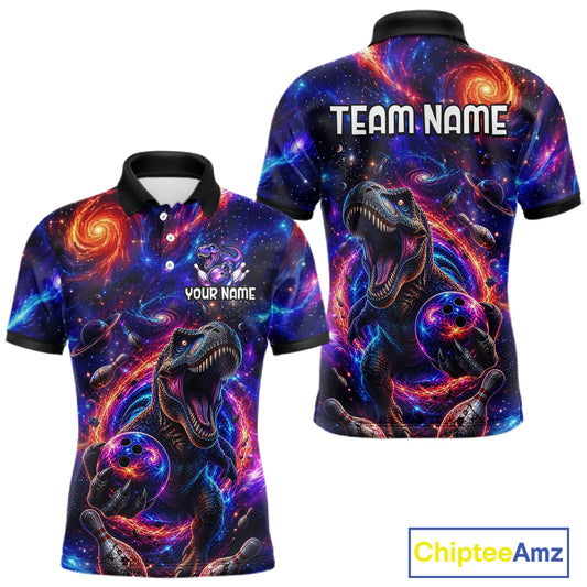 Galaxy Funny Bowling Shirt for Men Custom Bowling League Jersey Polo & Quartr-Zip QZT1022