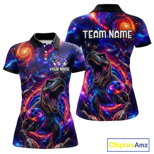 Galaxy Funny Bowling Shirt for Women Custom Bowling League Jersey Polo & Quartr-Zip QZT1022