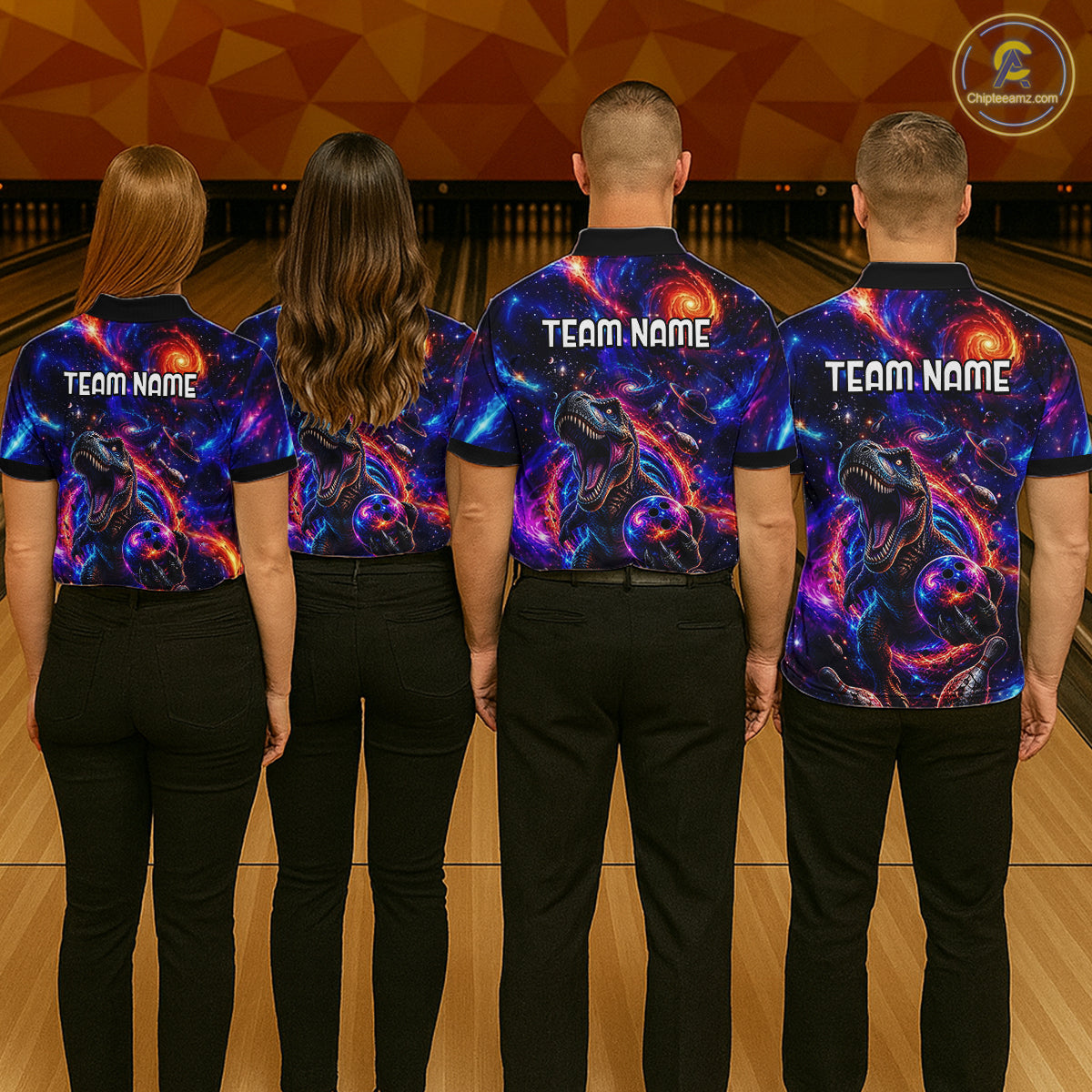 Galaxy Funny Bowling Shirt for Women Custom Bowling League Jersey Polo & Quartr-Zip QZT1022