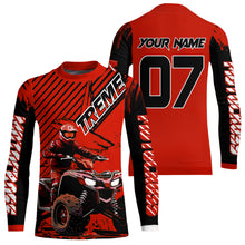 Load image into Gallery viewer, Red ATV Racing Jersey Upf30+ Custom Motocross Jersey Men Women Extreme Riding Shirt for Kids MHT200