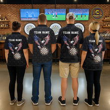 Load image into Gallery viewer, Custom American Eagle Dart Jersey for Men Dartboard Shirt Gift for Dart Players and Teams Polo &amp; 1/4-Zip DHT2