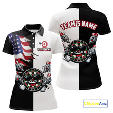 Load image into Gallery viewer, Custom Funny Dartboard Shirt for Women American Dart Shirt for Team Polo &amp; 1/4-Zip Dart League DHT5
