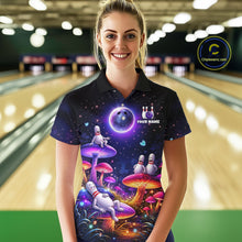 Load image into Gallery viewer, Mystic Bowling Night Garden Custom Bowling Team Shirt for Women Bowling Jersey Polo &amp; Quarter-Zip QZT990
