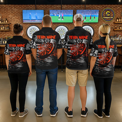 Custom Black & Red Dart Shirt for Team Polo & 1/4-Zip Dart Jersey for Women Dart Outfit Gifts DHT8