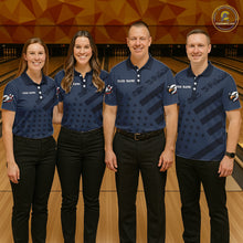 Load image into Gallery viewer, Custom American Flag Eagle Bowling Shirt for Men Polo &amp; Quarter-Zip Bowling Team Jersey QZT953