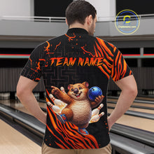 Load image into Gallery viewer, Orange Funny Wombat Bowling Shirt for Men Custom Bowling Jersey Polo &amp; Quarter-Zip Bowling Outfit  QZT923