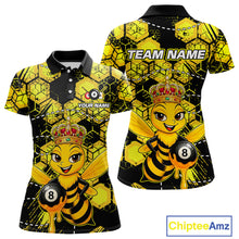 Load image into Gallery viewer, Funny Bee 8 Ball Billiard Shirts for Women Custom Billiard Team Jersey Polo &amp; 1/4 Zip BHT29