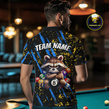Load image into Gallery viewer, Custom Ugly Raccoon 8 Ball Billiard Shirts for Men Billiard Team Jersey Polo &amp; 1/4 Zip Pool Shirt BHT31