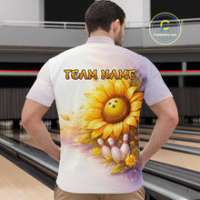 Load image into Gallery viewer, Custom Gradient Sunflower Bowling Shirt for Men Bowling Team Jersey Polo &amp; Quarter-Zip QZT963