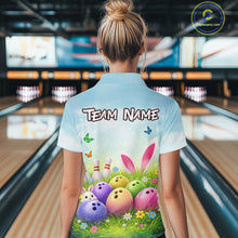 Load image into Gallery viewer, Funny Easter Bowling Shirt Custom Bowling Team Jersey for Women Polo &amp; 1/4 Zip QZT979