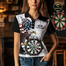 Load image into Gallery viewer, Custom American Eagle Dart Shirs for Women Patriotic Dartboard Shirt Gift Dart Jersey DHT4