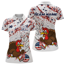 Load image into Gallery viewer, Funny Turkey Bowling Team Shirt for Women Custom Bowling Jersey Thanksgiving Bowling Outfit QZT775