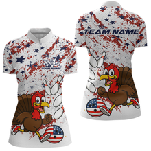 Load image into Gallery viewer, Funny Turkey Bowling Team Shirt for Women Custom Bowling Jersey Thanksgiving Bowling Outfit QZT775