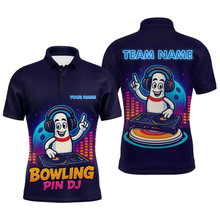 Load image into Gallery viewer, Funny Bowling Pins Music Shirt Custom Neon Bowling Jersey for Men Polo &amp; 1/4 Zip Bowling Gift QZT790