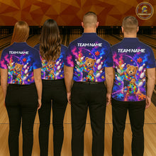 Load image into Gallery viewer, Colorful Autism Bear Bowling Shirt Custom Bowling Jersey League for Men Polo &amp; Quarter-Zip QZT1052