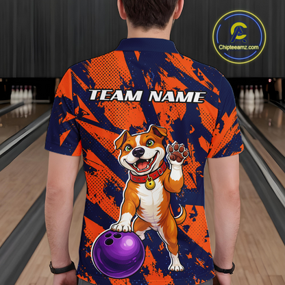 Custom Pitbull Bowling Shirt for Men Bowling Team Jersey Polo & Quarter-Zip QZT1002