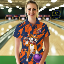 Load image into Gallery viewer, Custom Pitbull Bowling Shirt for Women Bowling Team Jersey Polo &amp; Quarter-Zip QZT1002