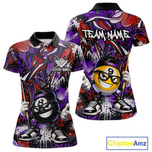 Load image into Gallery viewer, Purple red polo shirt with cartoon character design and 'Team Name' text, featuring the brand 'Chiptee Amz'.