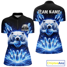 Load image into Gallery viewer, Custom Polar Beer Bowling Shirt for Women Ice Bowling Jersey Polo &amp; 1/4-Zip Bowling for Team QZT972