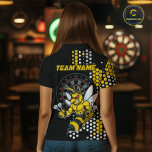 Load image into Gallery viewer, Custom Funny Bee Dart Team Shirt for Women Dart League Jersey Polo &amp; 1/4-Zip Dartboard Shirt Outfit DHT17