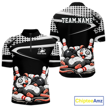 Load image into Gallery viewer, Personalized Funny Opossum Bowling Shirt Bowling Jersey for Men Bowling Polo &amp; Quarter-Zip QZT847