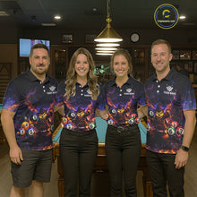 Load image into Gallery viewer, Custom Owl Witch Billiard Shirt for Men 8 Ball Billiard Jersey Pool Shirt Polo &amp; 1/4 Zip Unisex BHT3