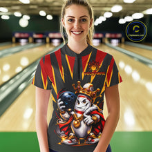 Load image into Gallery viewer, Custom Funny King Pins Bowling Shirt for Women Bowling Team Jersey Bowling Buddies Outfit Polo &amp; 1/4 Zip QZT947