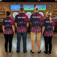 Load image into Gallery viewer, Personalized Pink Dart Shirt for Women Team Dart Jersey Dartboard Shirt Polo &amp; Quarter-Zip DHT12