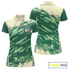 Load image into Gallery viewer, Green Golf Clubs Custom Name Womens Golf Polo Shirts Personalized Team Golf Tops NHN0007