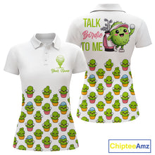 Load image into Gallery viewer, Personalized Funny Cactus Flower Pattern Womens Golf Polo Shirts Custom Cactus Golf Shirt Golfer Gift NHN0013