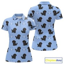 Load image into Gallery viewer, Womens Golf Polo Shirt Custom Funny Poodle Pattern Team Ladies Golf Tops, Dog Lover Gift NHN0208