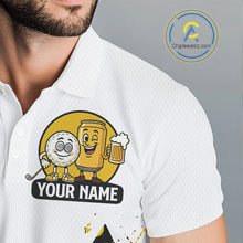 Load image into Gallery viewer, Argyle Pattern Mens Golf Polo Shirt – Custom Funny Beer Golf Shirt, Golfer Gift NHN0046