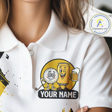 Load image into Gallery viewer, Argyle Pattern Womens Golf Polo Shirt – Custom Funny Beer Golf Shirt, Golf Gifts For Ladies NHN0046