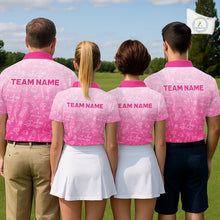 Load image into Gallery viewer, Mens Golf Polo Shirt Custom Pink Golf Ball Pattern Team Golf Tops, Golf Gifts For Men NHN0198