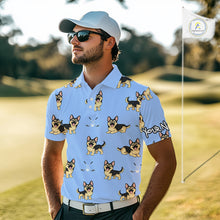 Load image into Gallery viewer, Mens Golf Polo Shirt Custom Funny German Shepherd Team Mens Golf Tops, Dog Lover Gift NHN0213