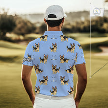 Load image into Gallery viewer, Mens Golf Polo Shirt Custom Funny German Shepherd Team Mens Golf Tops, Dog Lover Gift NHN0213