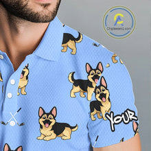 Load image into Gallery viewer, Mens Golf Polo Shirt Custom Funny German Shepherd Team Mens Golf Tops, Dog Lover Gift NHN0213