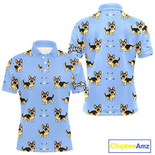 Load image into Gallery viewer, Mens Golf Polo Shirt Custom Funny German Shepherd Team Mens Golf Tops, Dog Lover Gift NHN0213