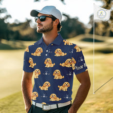 Load image into Gallery viewer, Mens Golf Polo Shirt Custom Funny Cocker Spaniel Team Mens Golf Tops, Dog Lover Gift NHN0210